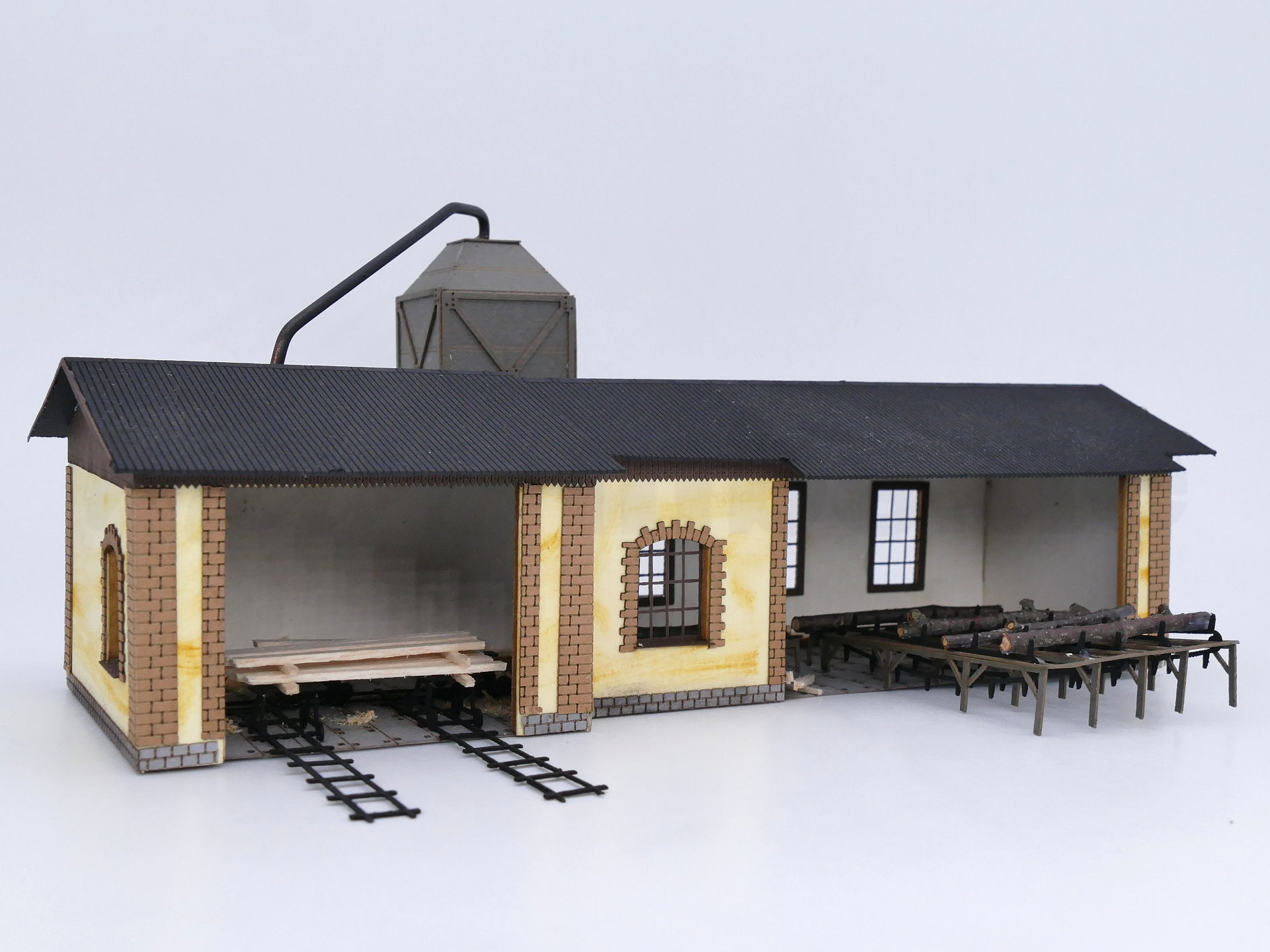 BuBi Model N60211 - N - Sägewerk mit Innenausstattung